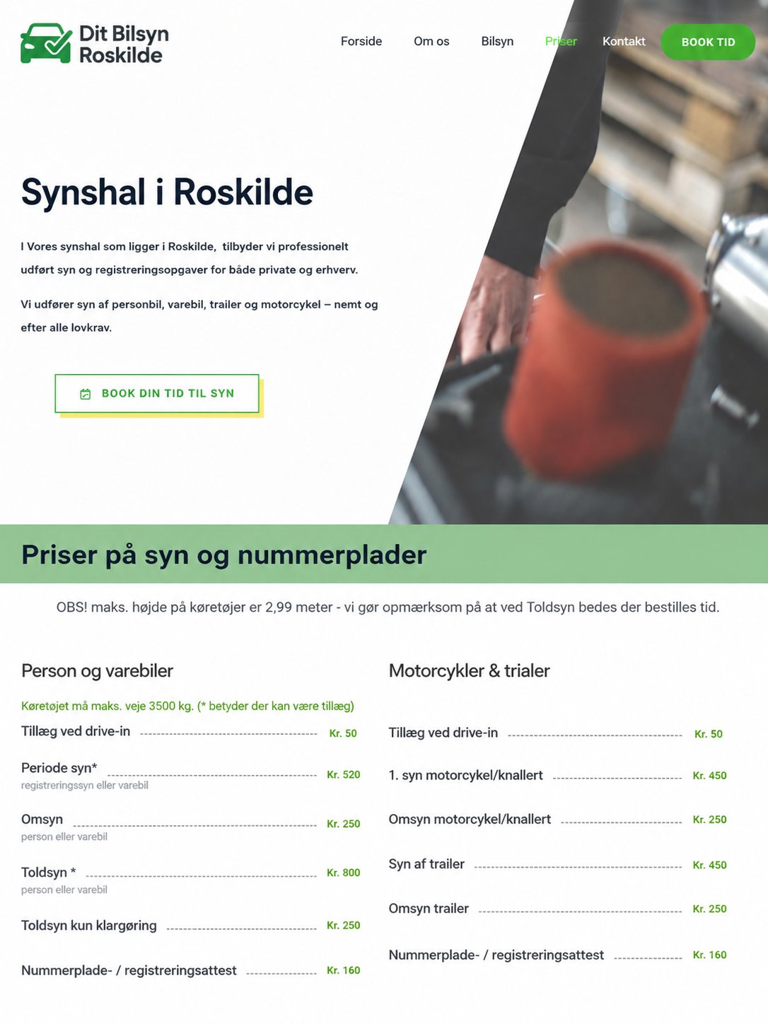 Synshal i roskilde, med skarp SEO hvor vi har hjulpet kunden